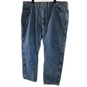 Wrangler Mens‎ 44x30 Denim Blue Jeans Regular Fit 100% Cotton